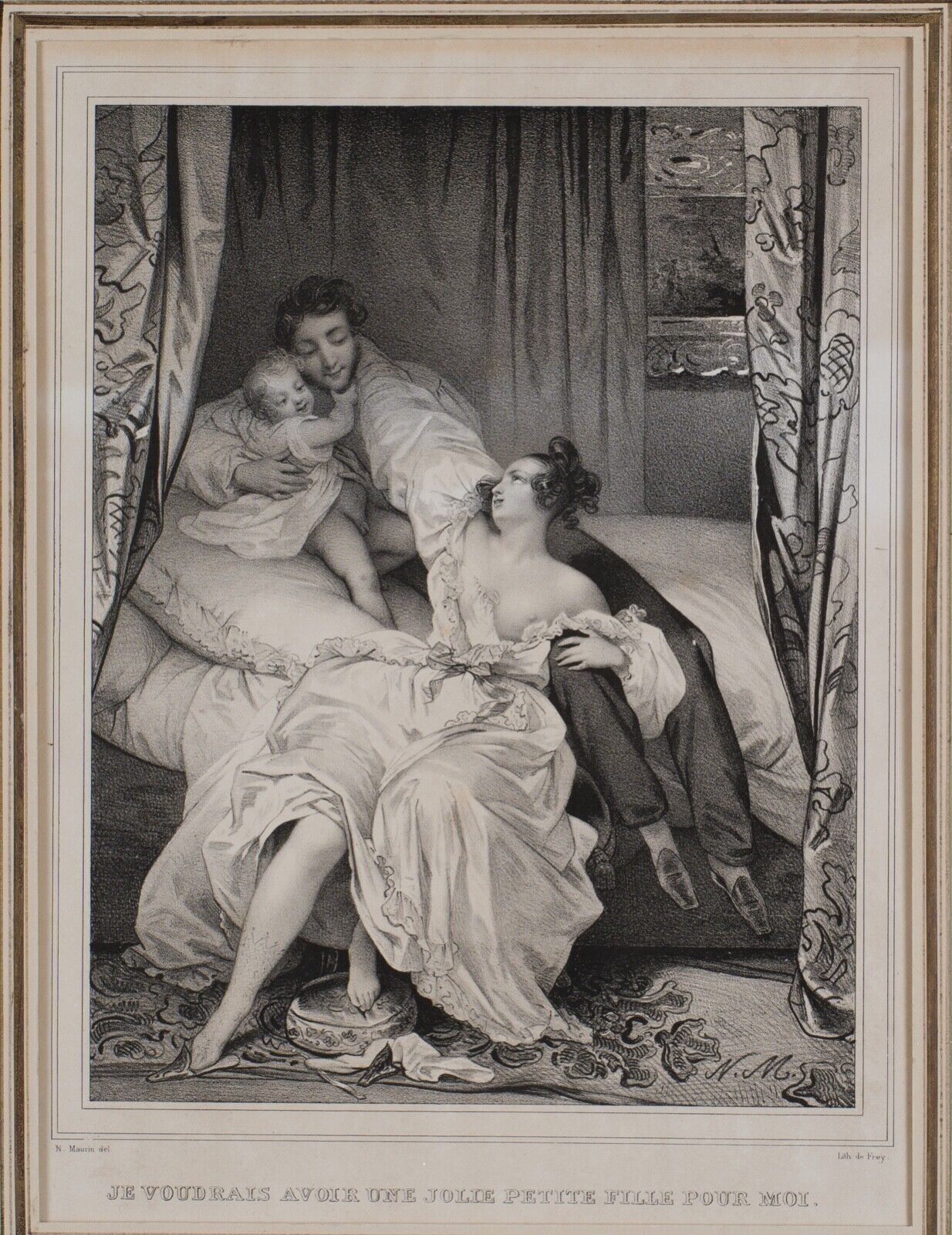 Pair of romantic prints Is he nice like that Maurin Del De Frey