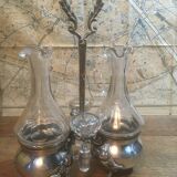 Silver and crystal oil and vinegar set