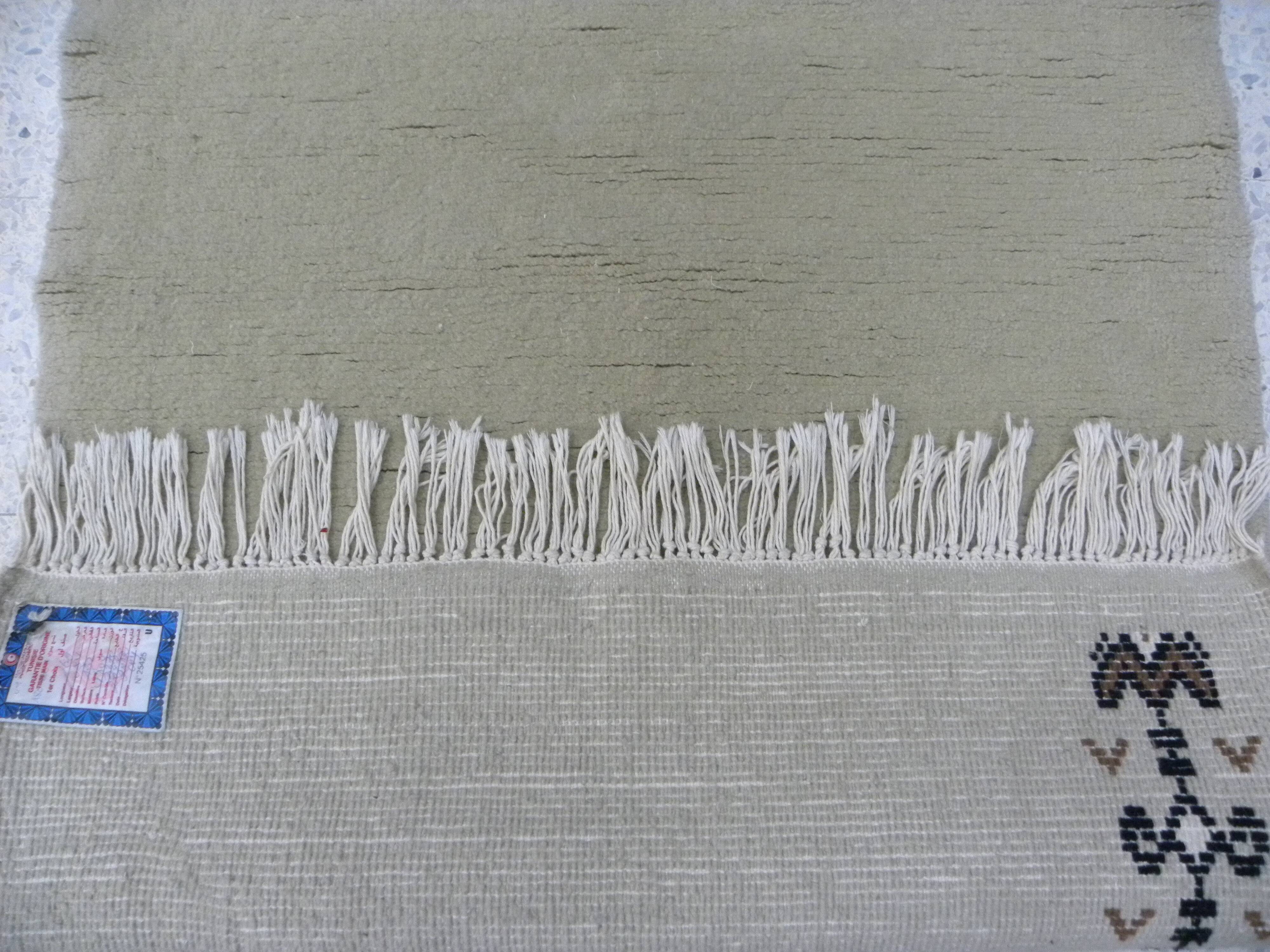 Vintage Berber Rug Hand-Knotted – Minimalist Ethnic Style – Beige