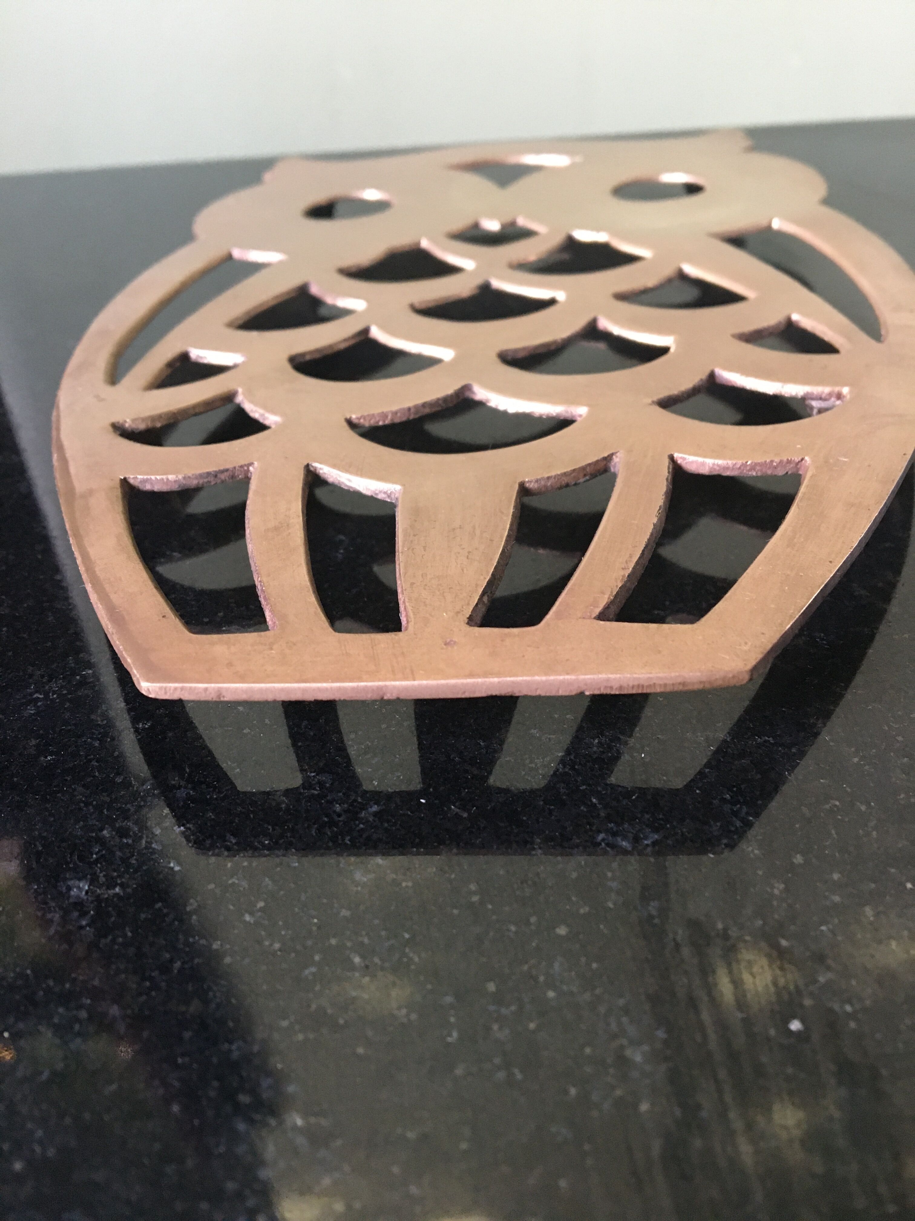 Brass table mat, 60s