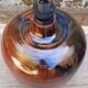 Glazed stoneware lamp base from the 1970s.