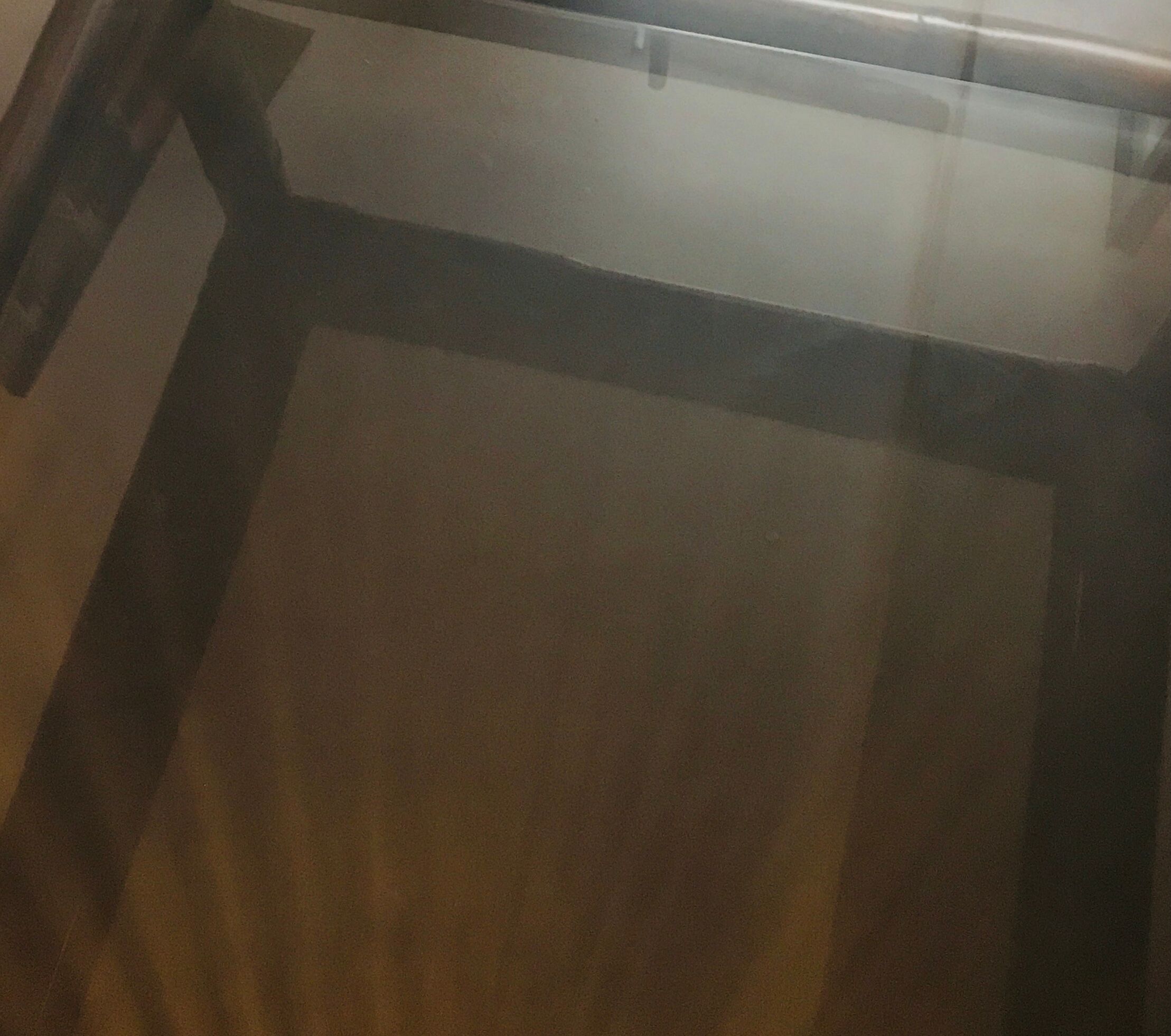 Bamboo coffee table and smoked glass