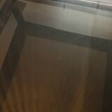 Bamboo coffee table and smoked glass