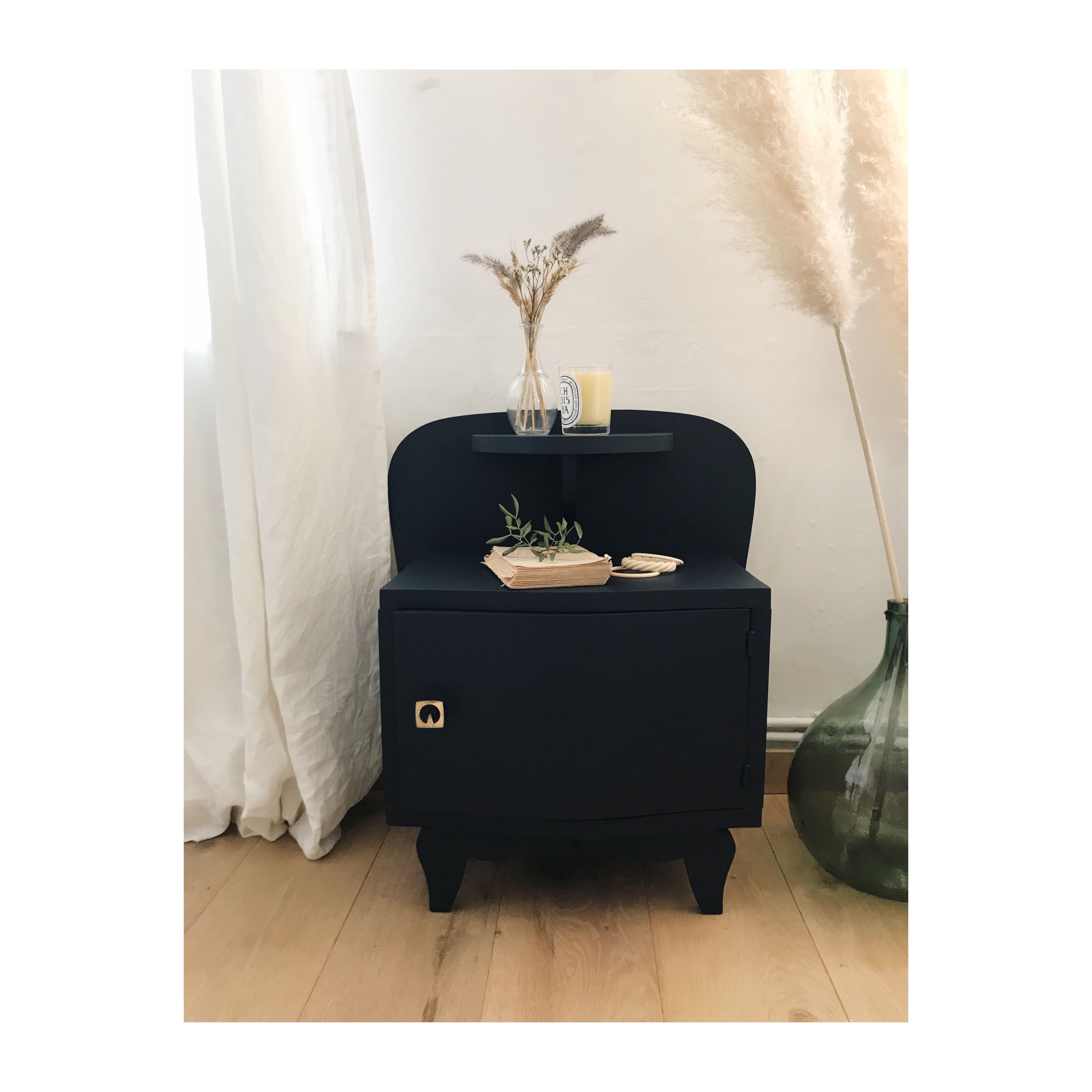 Midnight blue bedside table