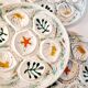 Interesting French porcelain oyster dish MBFA Pornic hand-painted marine M.
