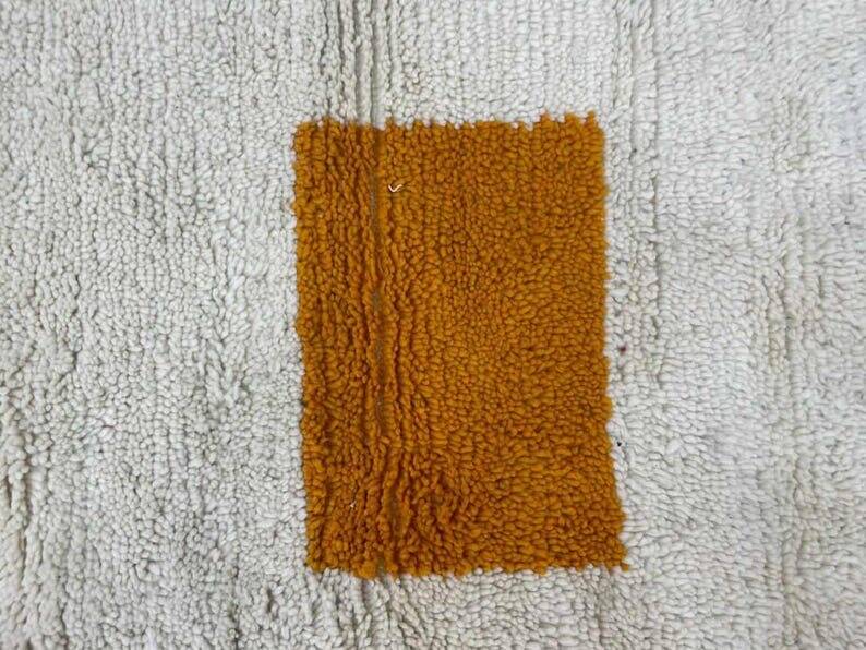 Orange handmade pure wool rug