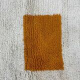 Orange handmade pure wool rug