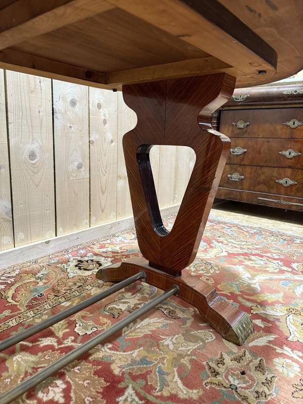 Table à manger ovale en marbre et palissandre