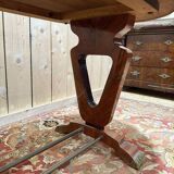 Table à manger ovale en marbre et palissandre