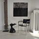 Sofa end in solid wood monoxyl organic shape black color
