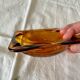 Vintage amber glass ashtray Duralex Saint Gobain