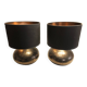 Two living room globe lamps