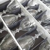 Vintage crystal glasses by Arques model Rambouillet