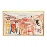 Swedish Oil on Canvas – “Composition” by Tore Hultcrantz