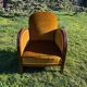 Art Deco velvet armchair