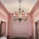 Venetian Pink opalescent Murano Glass Chandelier 1960’s