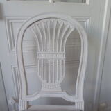 2 louis xvi style chairs beautiful patina chalk bills, seats dressed in gray velvet