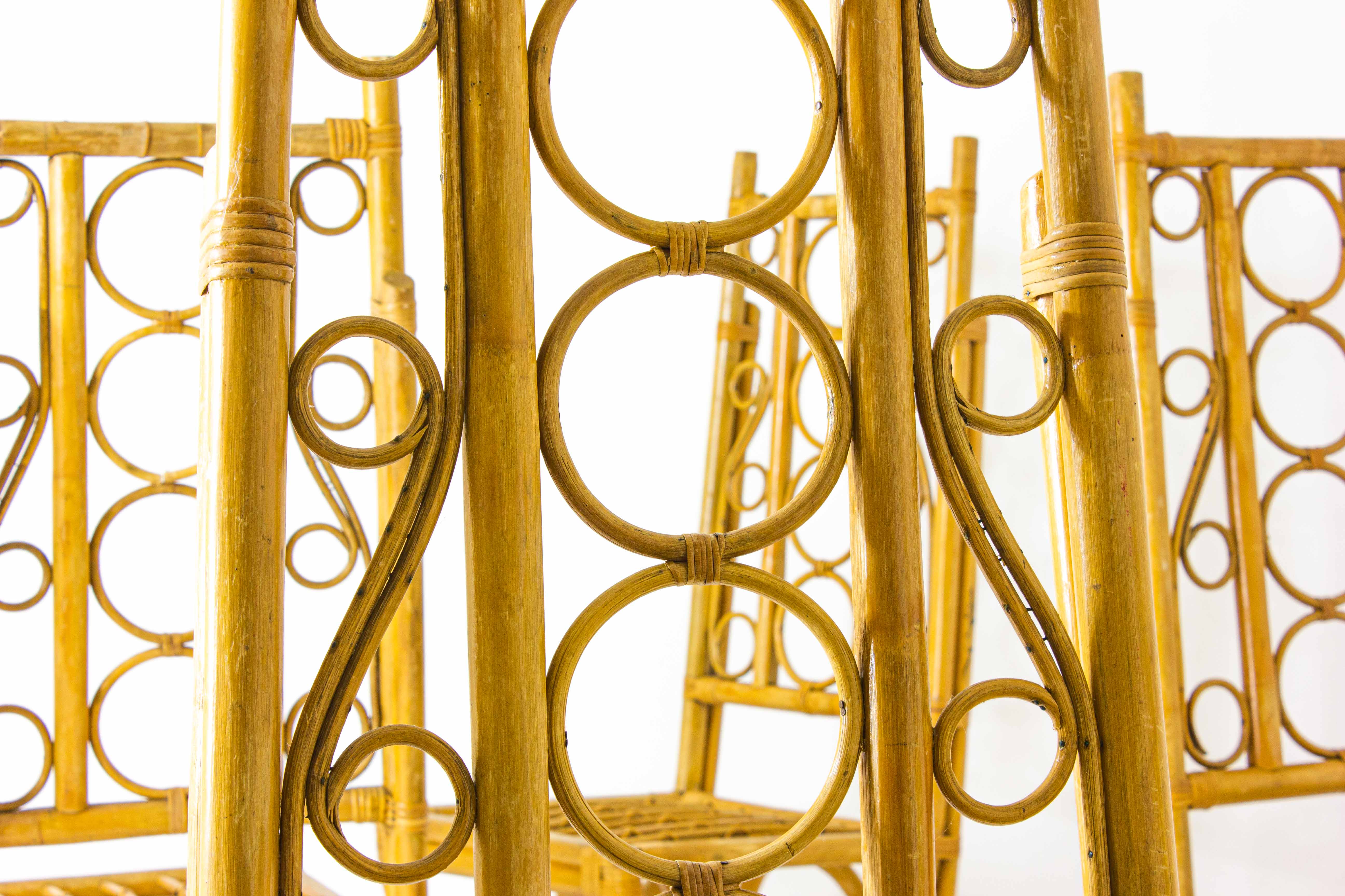 Tropical vintage bamboo chairs