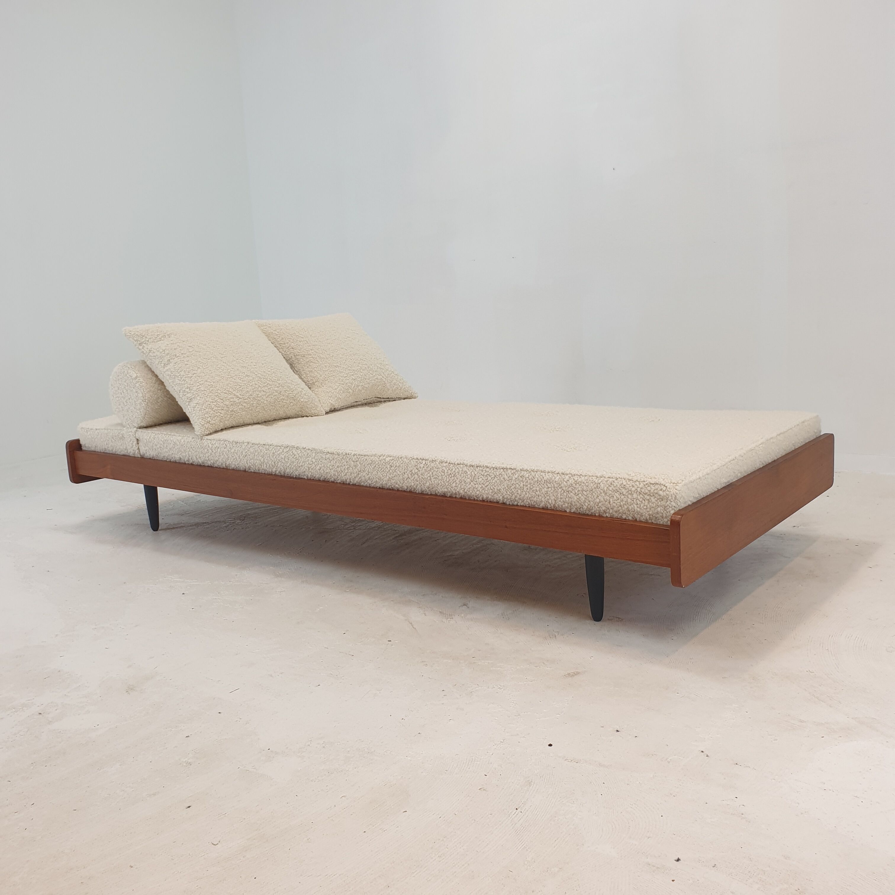 Teak Daybed with Cushions and Bolster, 1960s