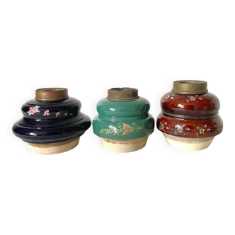 Antique ceramic vases x3