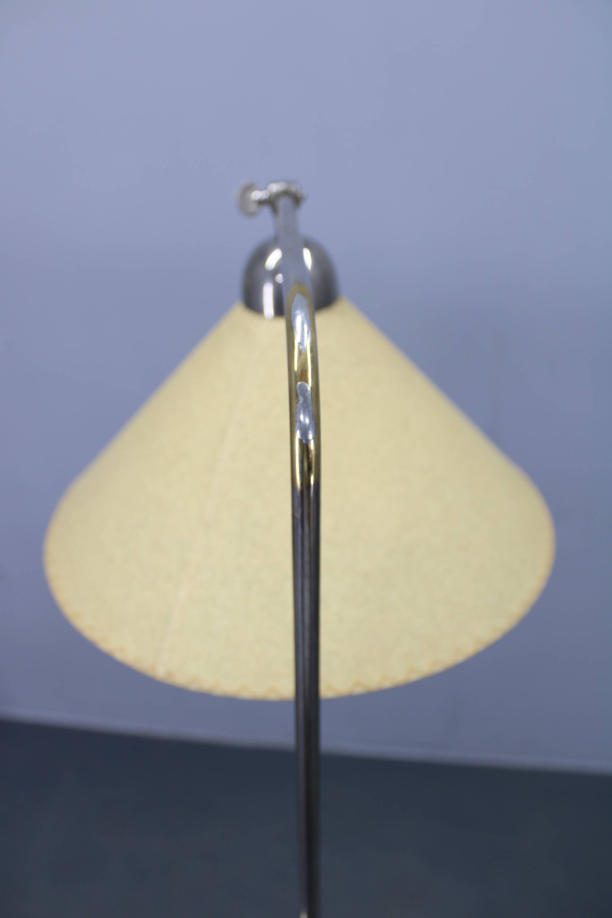 Adjustable Art Deco floor lamp, nickel, Czechoslovakia, 1930s