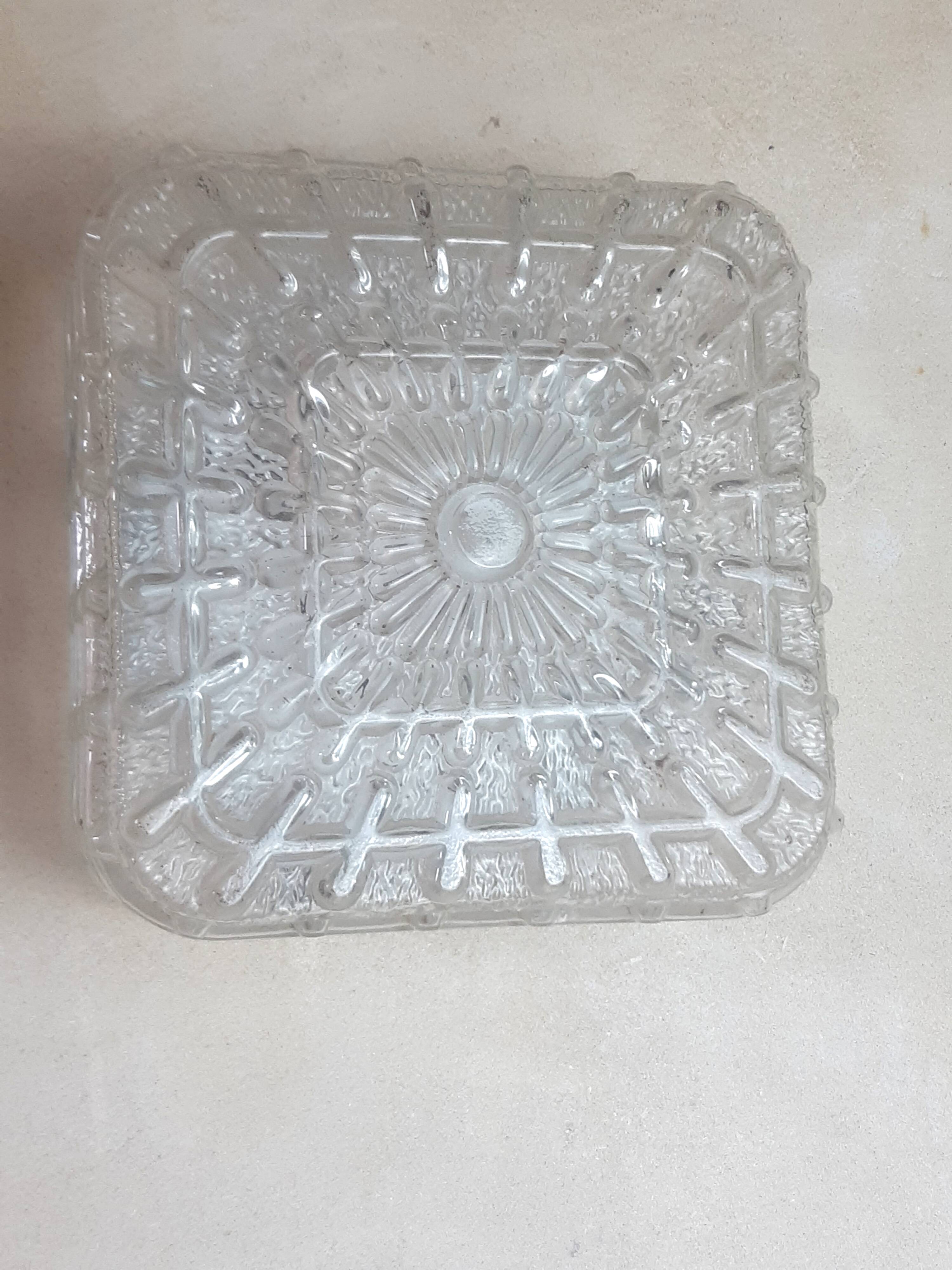 Molded glass ceiling lamp