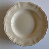 Set of 4 ivory Sarreguemines plates with gadroons