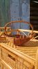 Vintage rattan fruit basket – bohemian antique basket from the 1960s