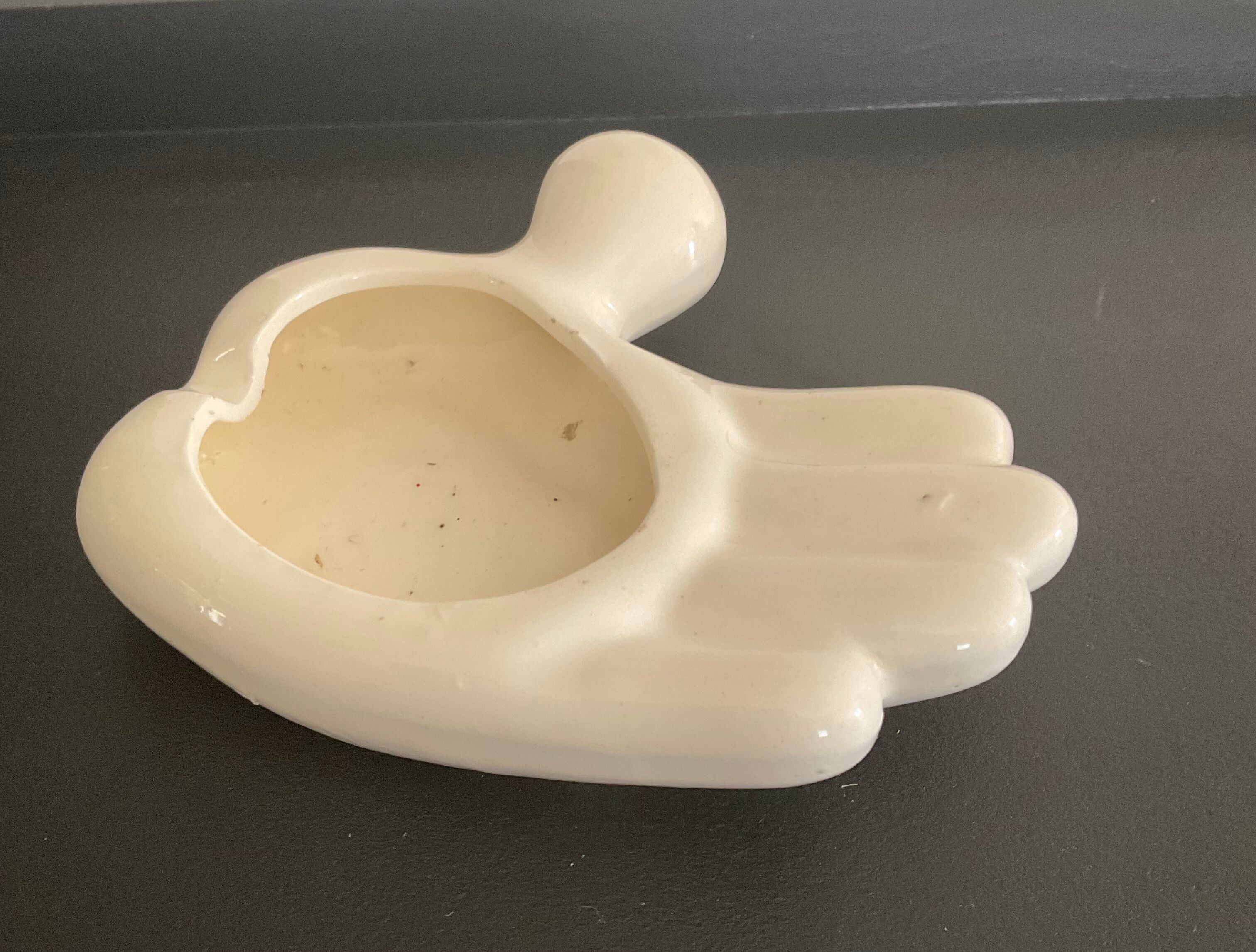 Ceramic hand trinket bowl 70s