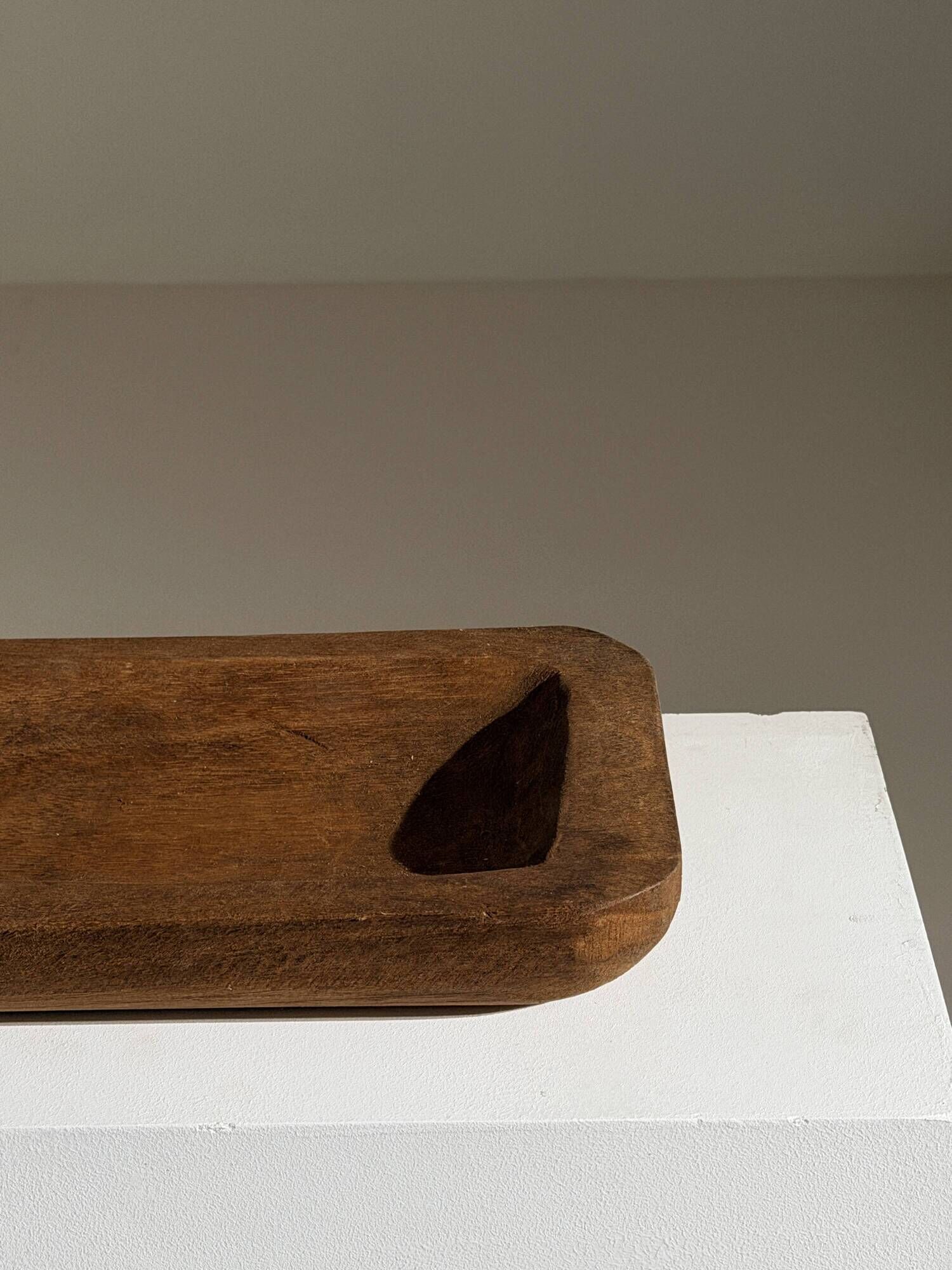 Sculpted teak bowl, France, circa 1960