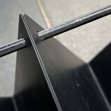 Postmodern Italian metal magazine rack, 1980s