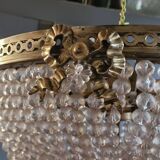 Large ceiling light Demi Montgolfière in bronze with 5 lights - 19th century period