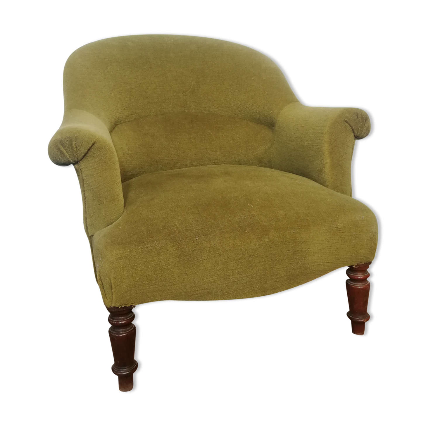Armchair old green toad