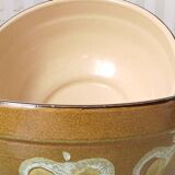 2 glazed ceramic salad bowls, stylized apples, 1970