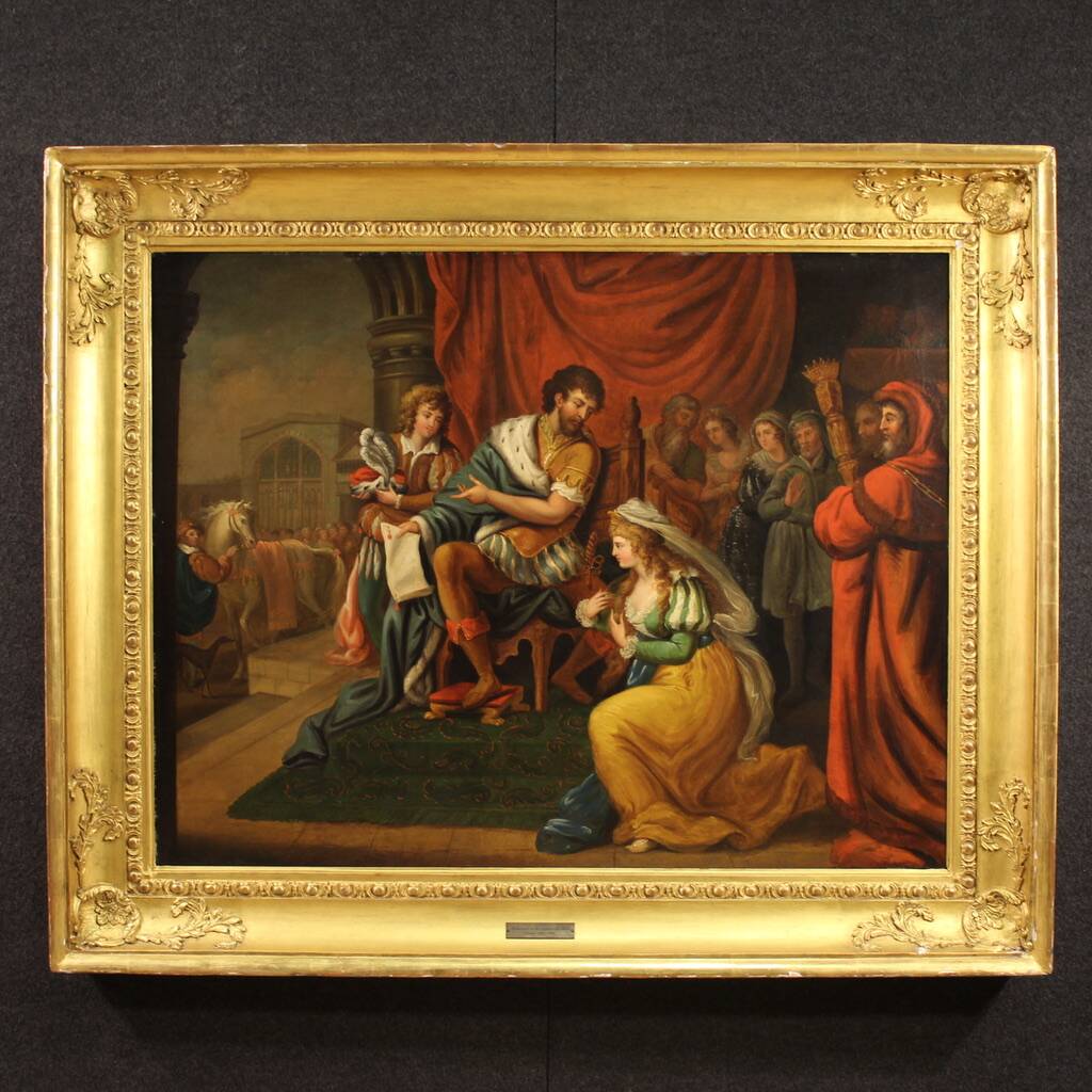 French painting of the 19th century: Solomon and the Queen of Sheba