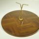 Wood and brass cheese board