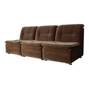 Canapé modulable vintage - velours