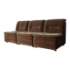 Canapé modulable vintage en velours marron/vert, 3 éléments