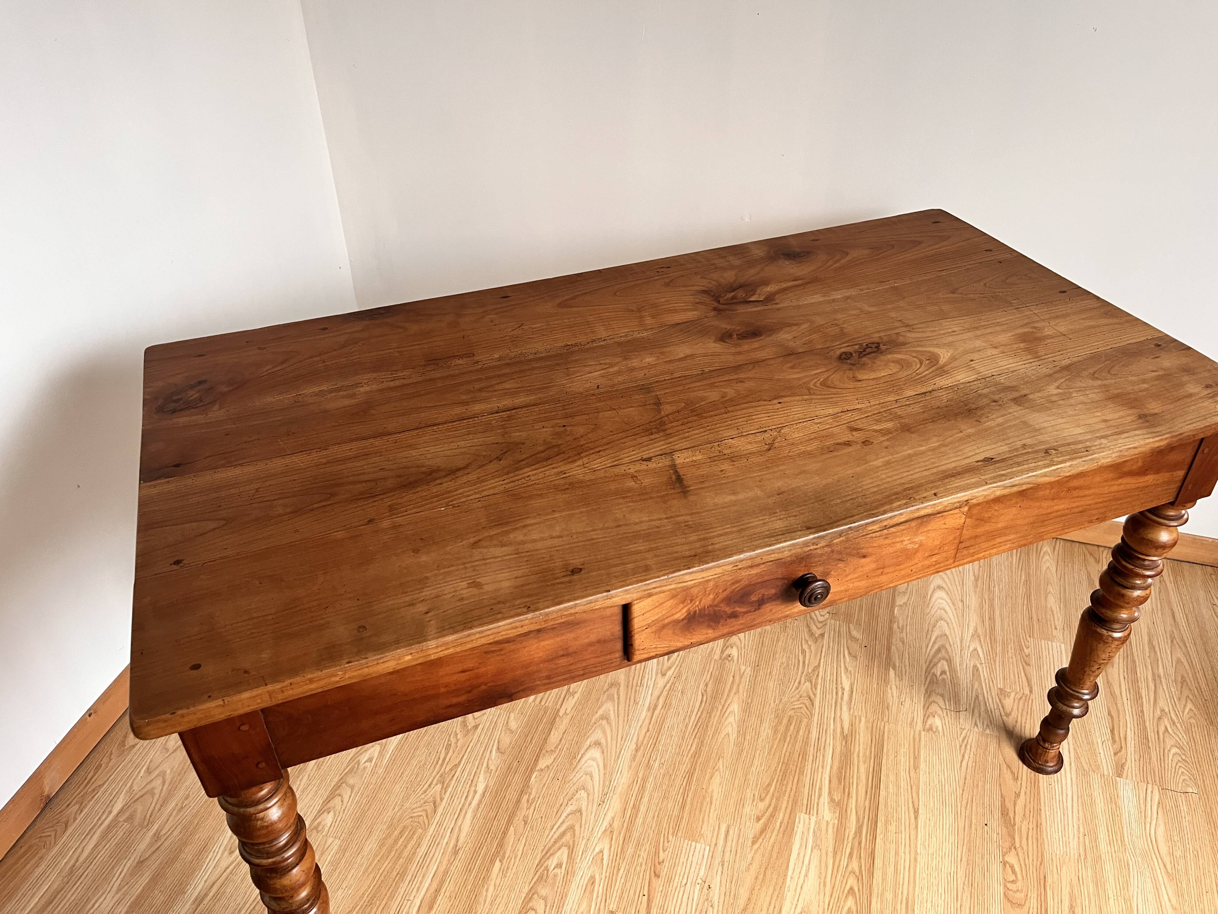 Farm table in cherry wood