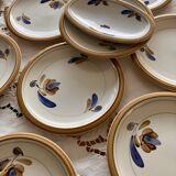 Service of flat plates Boch Keramis La Louvière Belgium for 19 settings.