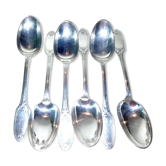 Set de 6 cuillères à soupe en métal argenté laurier Louis XVI par Christofle