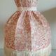Brass bedside lamp and pink/vintage lampshade 60s-70s