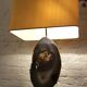 Gilded brass and agate desk lamp by Willy Daro 1980s