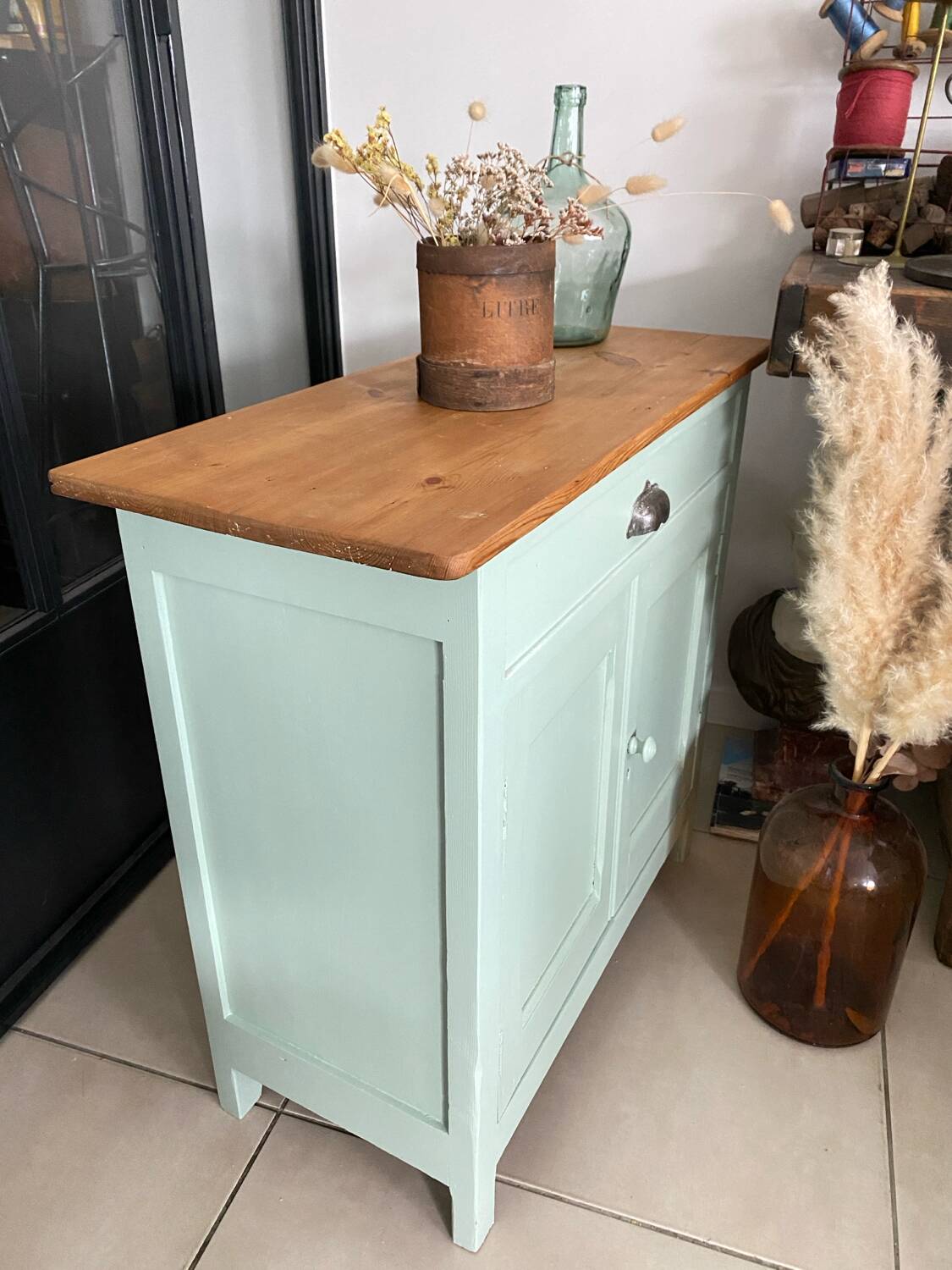 Almond green Parisian sideboard