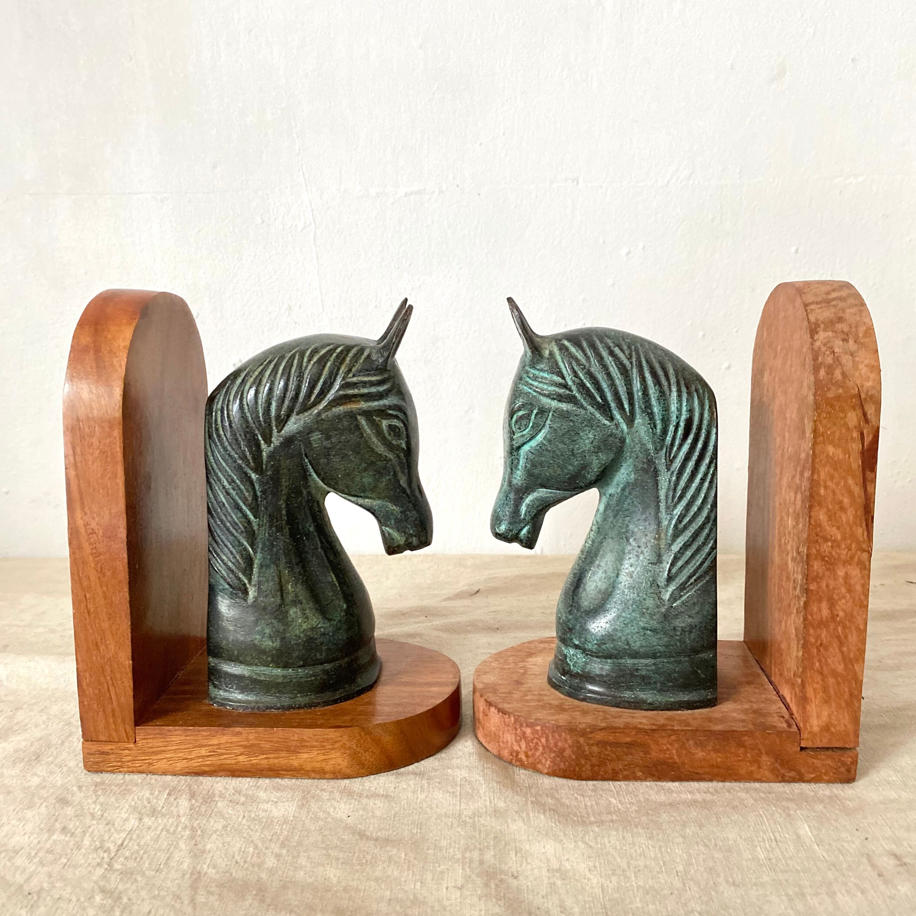 Paire de serre livres tête de cheval