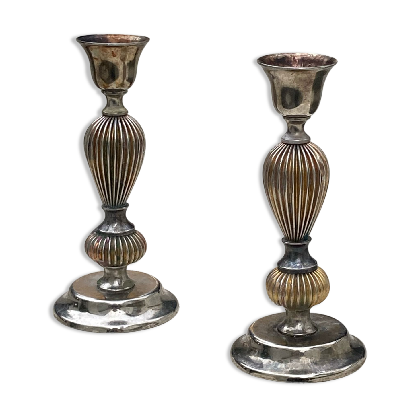 Pair of antique candle holders