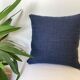 Navy blue linen cushion