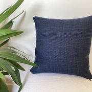 Coussin lin bleu marine