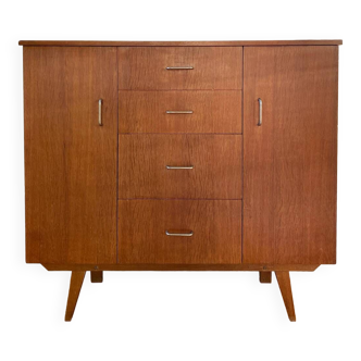 Bahut Scandinave pieds compas vintage 1970