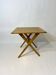 Table ciseaux pliable en bois massif design vintage année 1970